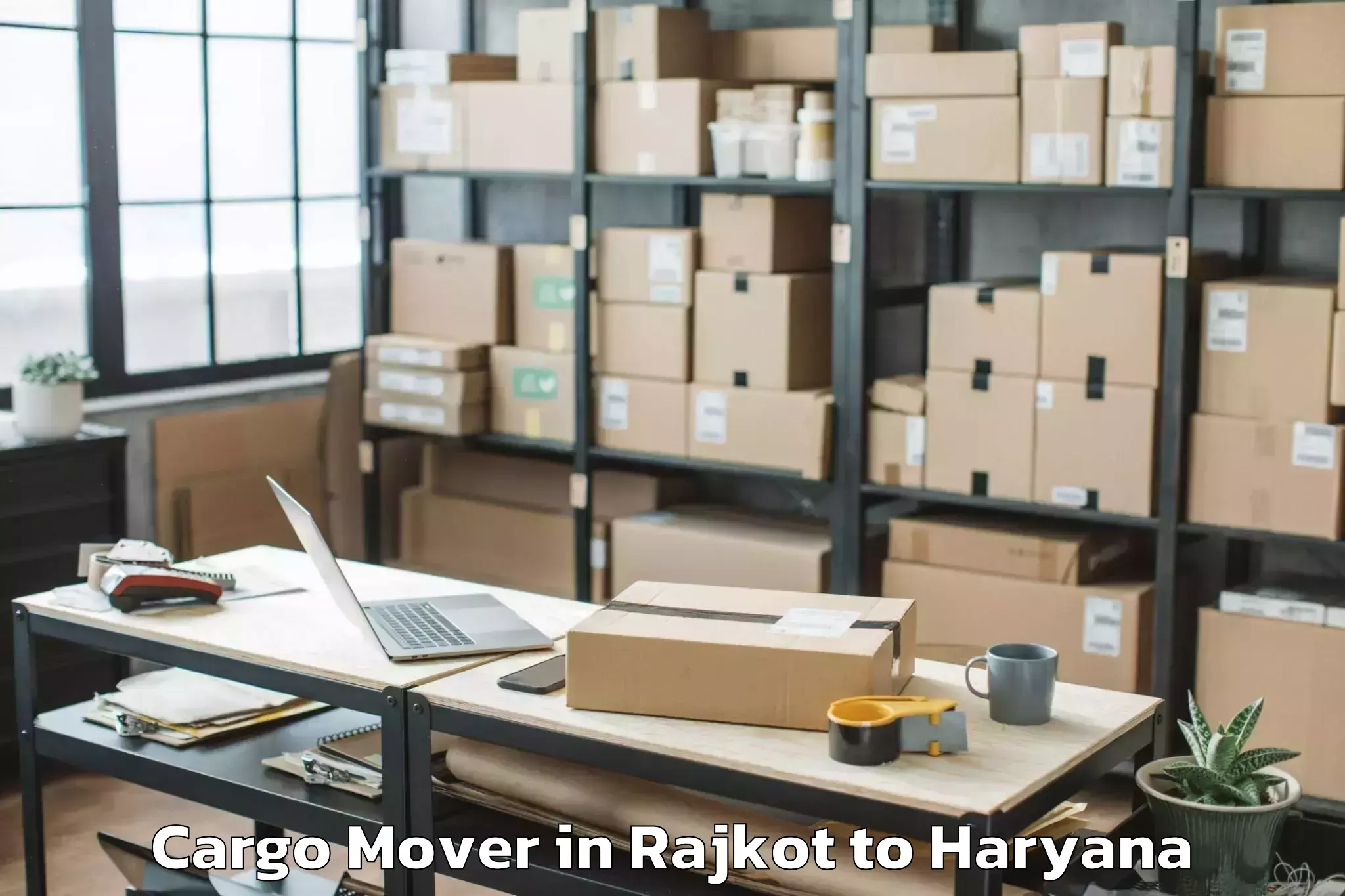 Book Rajkot to Central Plaza Mall Gurgaon Cargo Mover